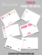 Toddler Thank You Cards