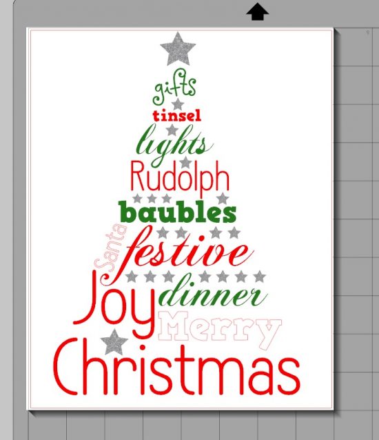 Printed Burlap Christmas Sign