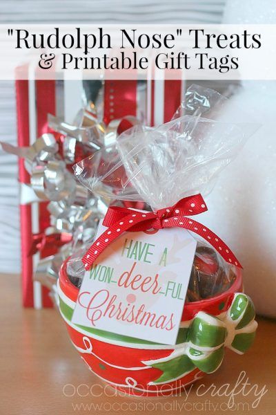 Rudolph Nose Treats & Printable Gift Tags – REASONS TO SKIP THE HOUSEWORK