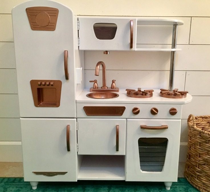 modern white play kitchen