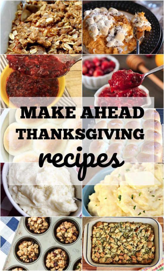 Make Ahead Thanksgiving Side Dishes