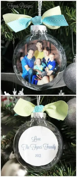 DIY galss picture ornament